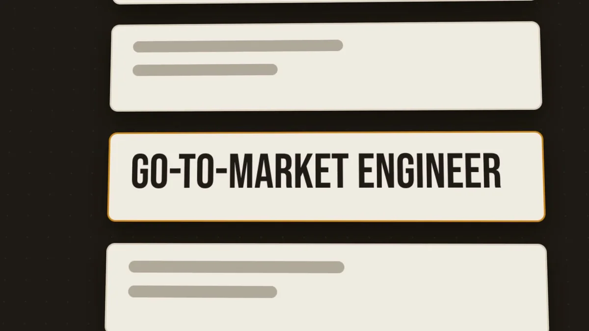 Go-to-market Engineer job-ad card from Automation Switch’s GTM Engineering vs RevOps film.